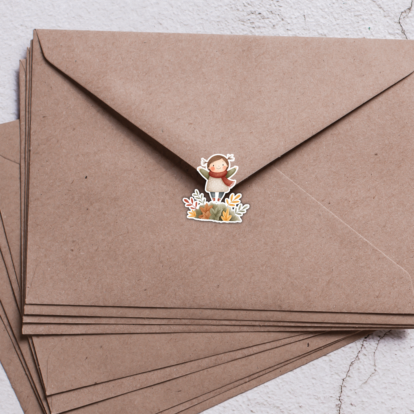 Autumn Fun Sticker Sheet | Cute Kids Playing in Leaves | Cozy Fall Planner Stickers, Journaling, Scrapbooking | Watercolor