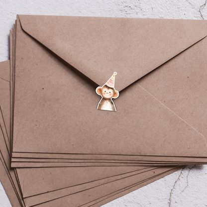 Birthday Buddies Animal Sticker Sheet – Cute Party Stickers for Planners, Cards & Crafts