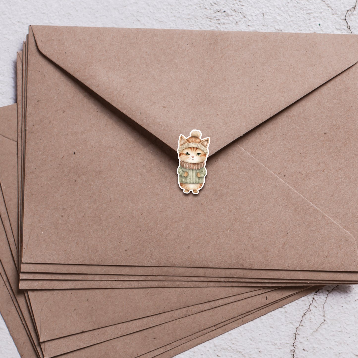 Cozy Cat Sticker Sheet | Cute Cats in Cozy Scarves | Fall Planner Stickers, Journaling, Scrapbooking