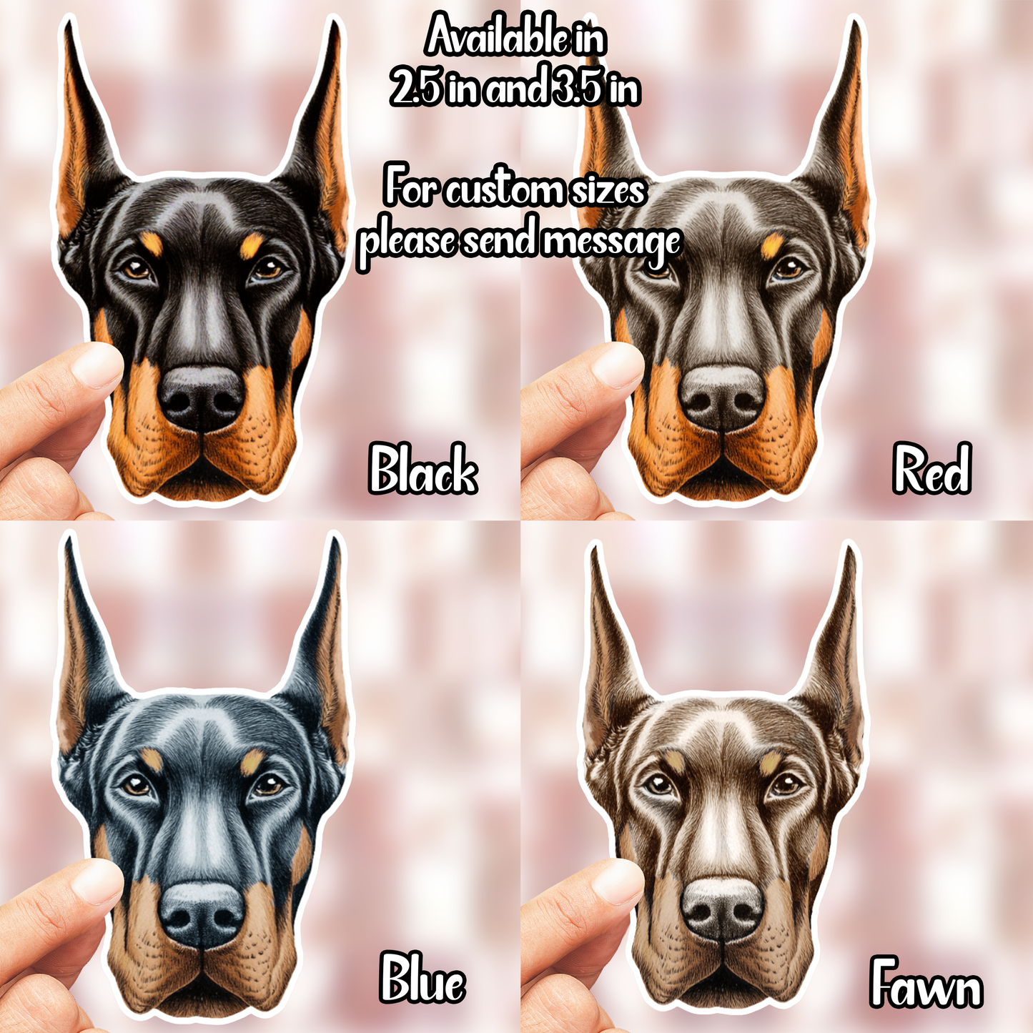 Doberman Pinscher Colors Stickers