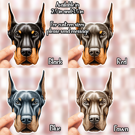 Doberman Pinscher Colors Stickers