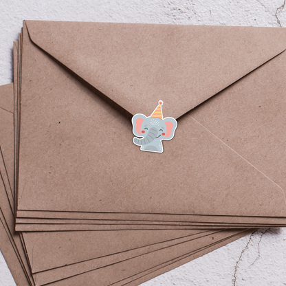 Cute Birthday Animal Sticker Sheet – Adorable Party Stickers for Planners, Cards & Crafts