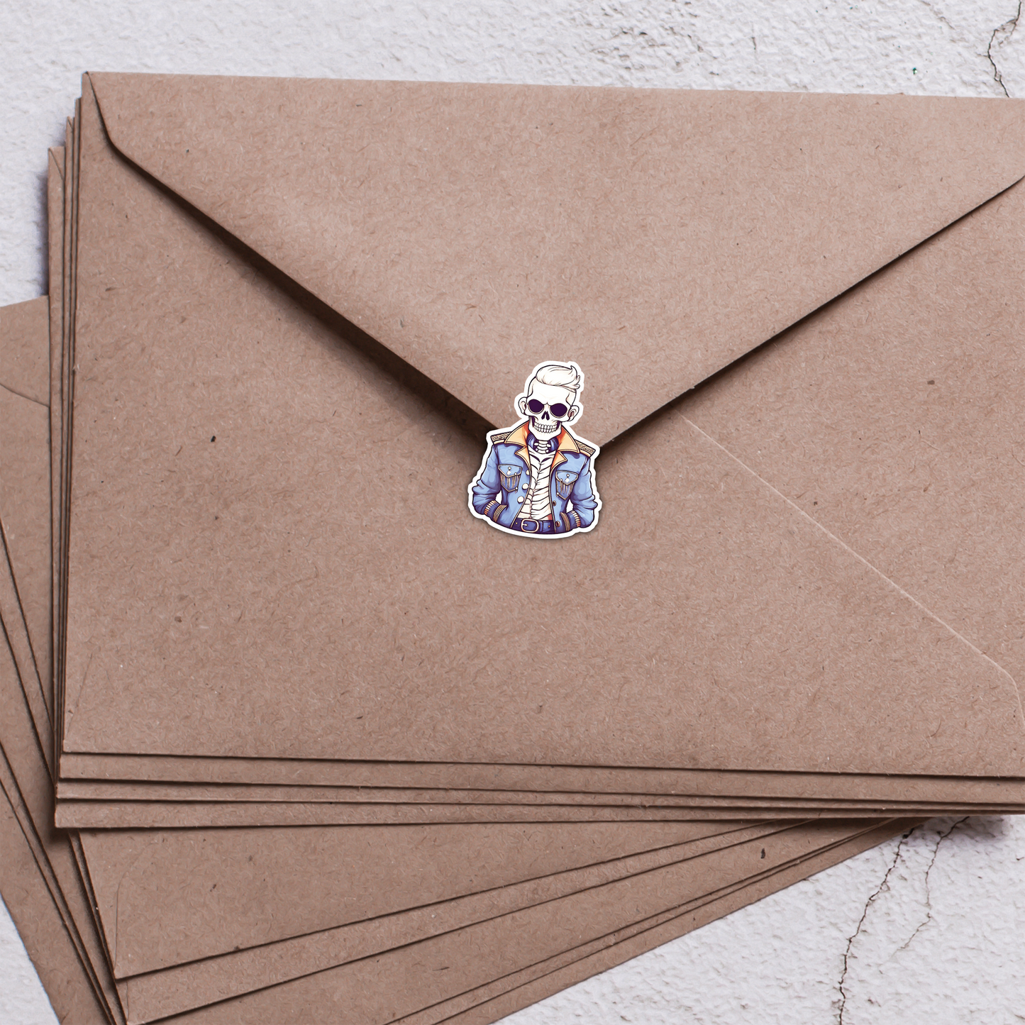 Skeleton Crew Sticker Sheet | Cool Skeleton Stickers in Jackets | Spooky Cute Stickers for Planners, Journals & Laptops