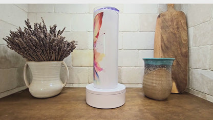 Doberman 20 oz Watercolor Tumbler – Doberman Lover Gift, Stainless Steel Insulated Cup with Lid & Straw | Dobie Tumbler | Dobe Cup